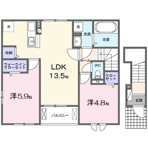 リオラ Ⅱの間取り