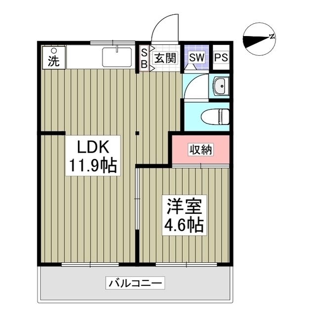 六高ハイツの間取り