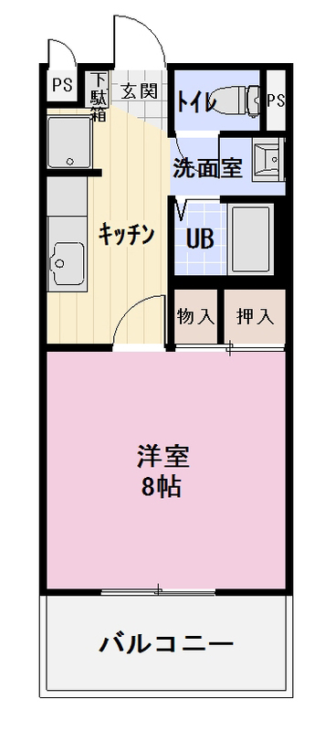 サニーハイツ外堀Bの間取り