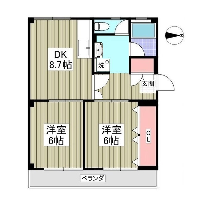 佳月マンションの間取り