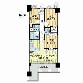 ライオンズマンションヴィアーレ東豊中の間取り