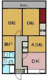 スカイラークハイツ702号の間取り