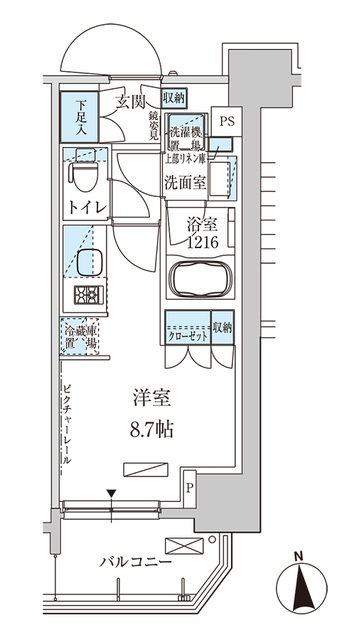 パークアクシス上野三丁目の間取り