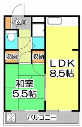 エクスクルーシヴ久留米の間取り