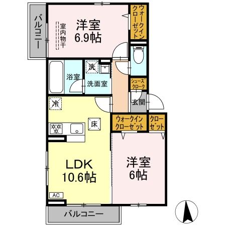 上飯田SS計画 A棟の間取り