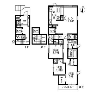 (仮)渋谷区本町HK0324 新築賃貸住宅の間取り