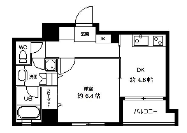寿の完工年月(2003年10月)築の賃貸マンションの間取り