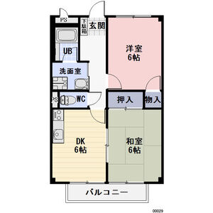 オーガイトKITAOKA B棟の間取り