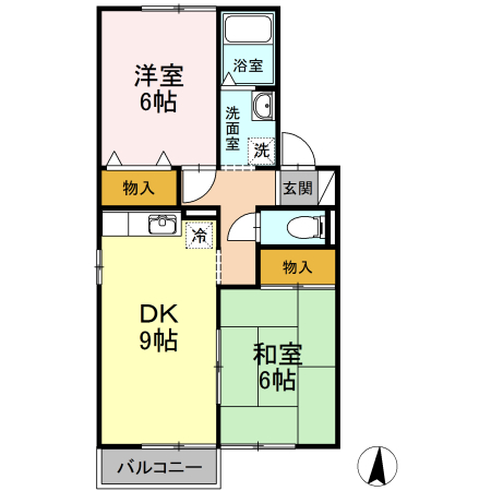 サニーコート B棟の間取り