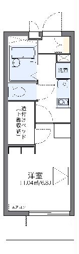 レオパレス八筋町の間取り
