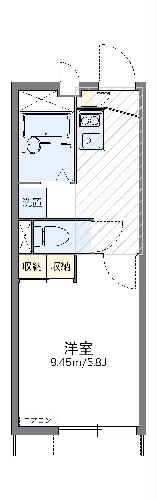 レオパレスブルースカイ小山の間取り