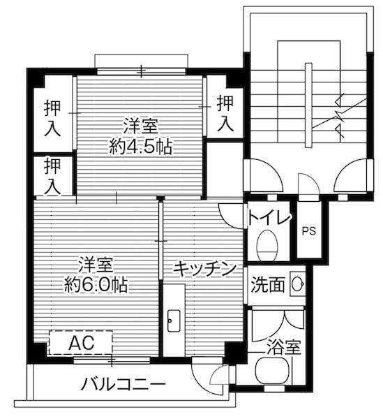 ビレッジハウス拾石1号棟の間取り