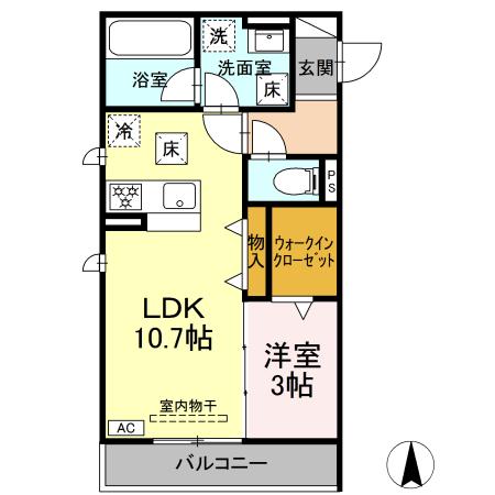 Gooden徹明通(グッデンテツメイドオリ)の間取り