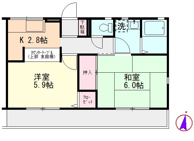 クロノス神木本町Ｓｏｕｔｈの間取り