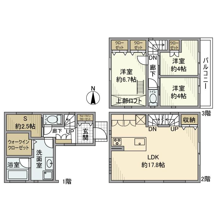今井西町戸建の間取り