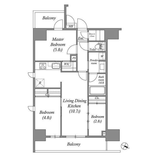 ACP Residence 浅草の間取り