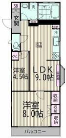 仲池上2丁目メゾンの間取り