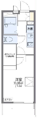 レオパレスNEW GREENⅡの間取り