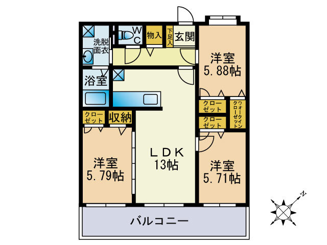ニューベリーヒルズ空港南の間取り