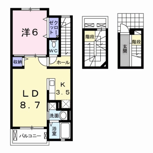 グランツ 旭の間取り