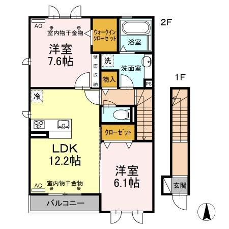 VillaNagaya A棟の間取り