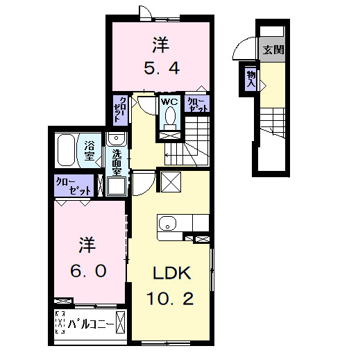 クレール・アンジュⅠの間取り