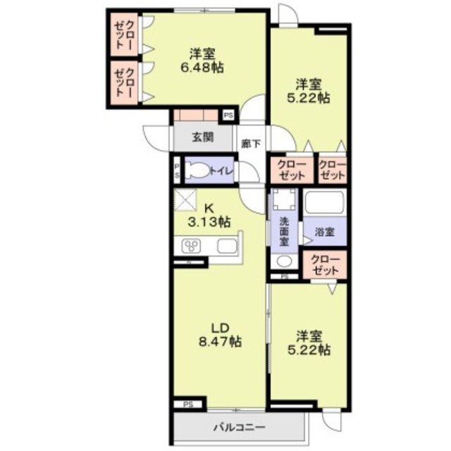 セレスティア西ヶ原の間取り