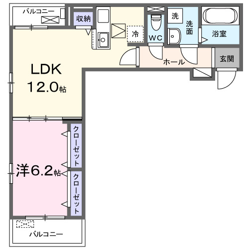 カーサ ビアンカ デュエの間取り