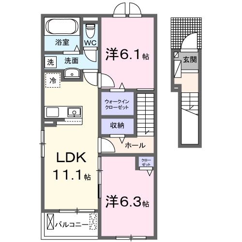 ひよこのいえ2 Aの間取り