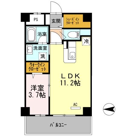 アクトタレイア茨木駅前の間取り