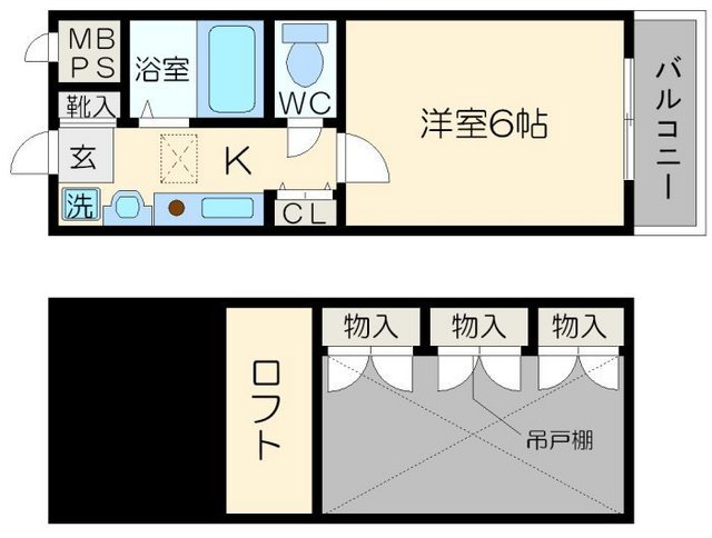 エステムコート梅田茶屋町デュアルスペースの間取り