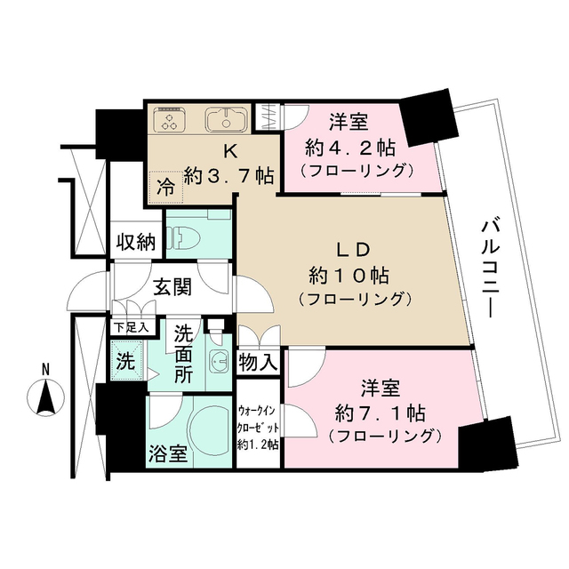 M.M.TOWERS FORESIS Rの間取り