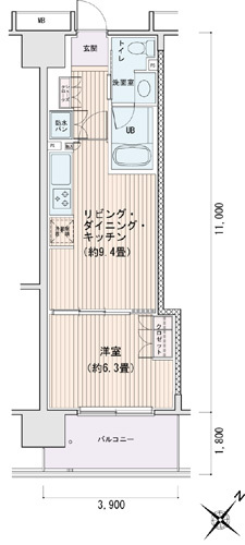 エスティメゾン豊洲レジデンスCの間取り