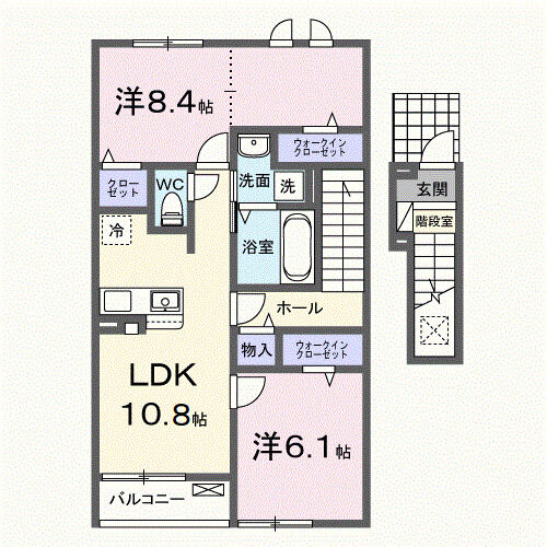 稲吉4丁目アパート(028452801)の間取り