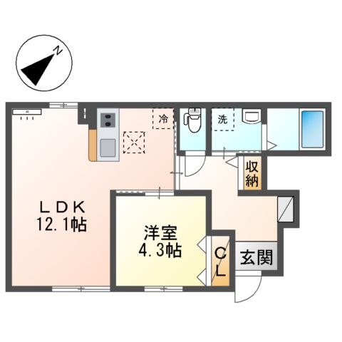 シャンパーニュ北越谷の間取り