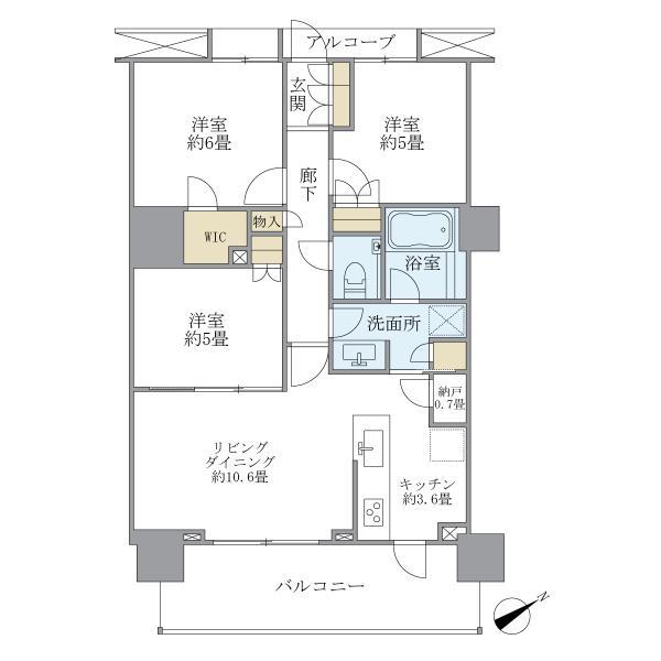 プラウドシティ蒲田の間取り