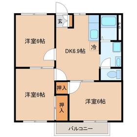 ハイツマルショウDの間取り