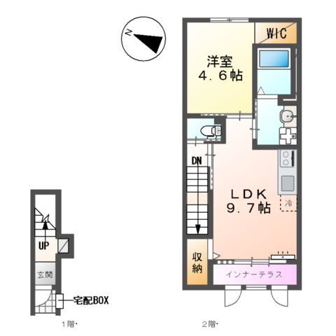 所沢市大字北秋津 アパート新築工事の間取り