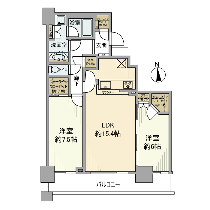 2/2 間取