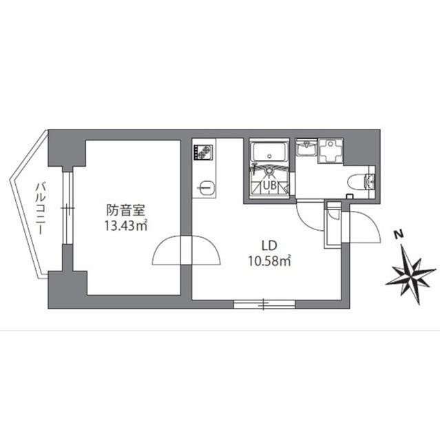 アズミュージック新宿御苑の間取り