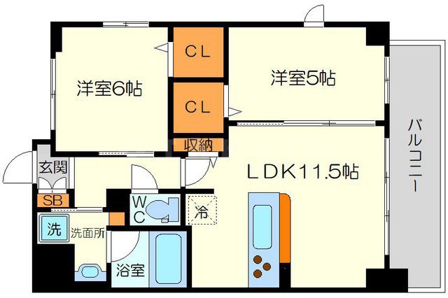 コゥジィコート御幣島駅前の間取り