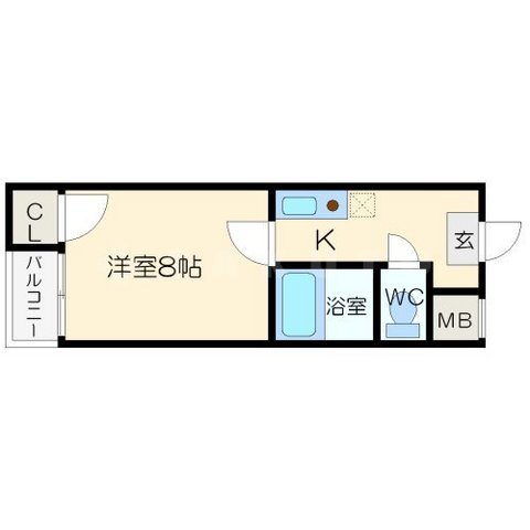 ラピス天満橋の間取り