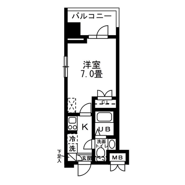 錦糸の完工年月(2007年12月)築の賃貸マンションの間取り