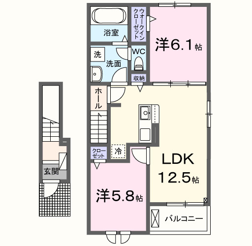 クラールいしおかⅠの間取り