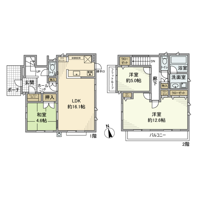 浅間町戸建の間取り