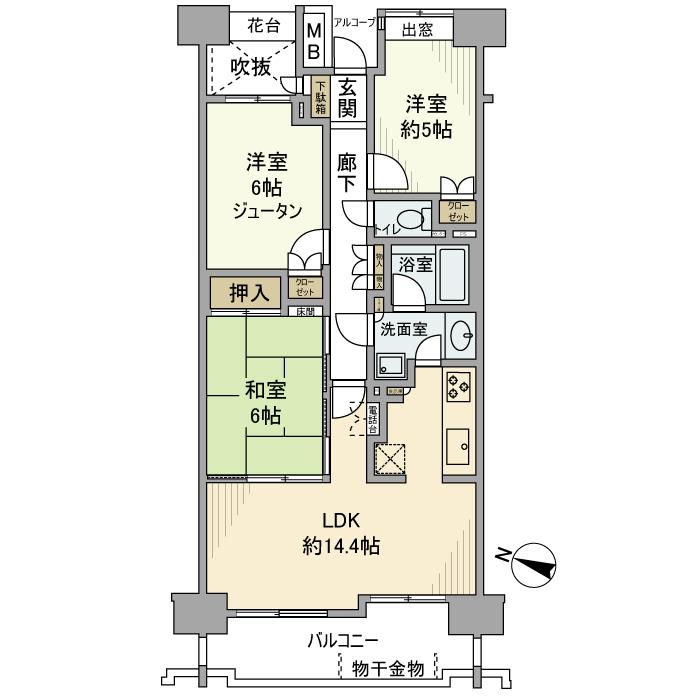 ヒルズシンフォニア北浦和の間取り