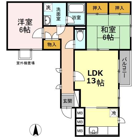 フォレストⅠの間取り