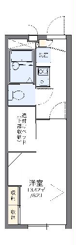 レオパレスグリーンハイツ1号の間取り