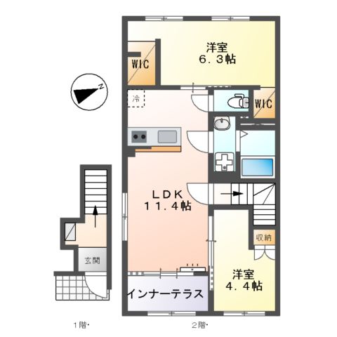 宮前区平4丁目新築アパート(仮の間取り