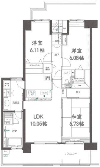 ベルドゥムール川口東の間取り